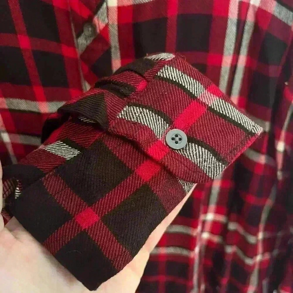Talbots Red Tartan Button Up - Picture 5 of 7